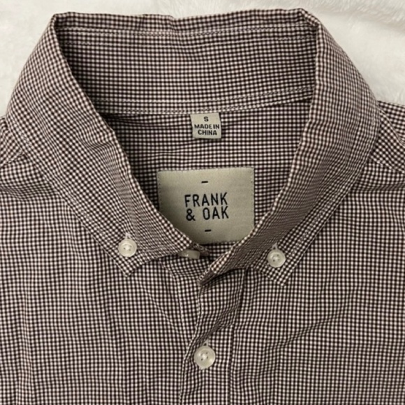 Frank & Oak Men's Checked Long Sleeved Button Down, Size Small - Picture 2 of 7